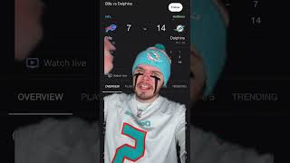 Dolphins Up Over Bills At Halftime 147 nfl nfltrending nflviral dolphins bills [upl. by Sadoc]