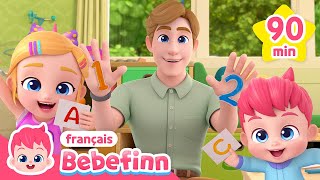 Apprenez les Chiffres ABC et Premiers Mots  Comptines  Bebefinn français👶Chansons pour Enfants [upl. by Yngiram]