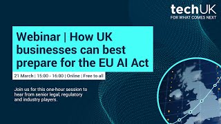 WEBINAR How UK businesses can best prepare for the EU AI Act [upl. by Nylrahc]