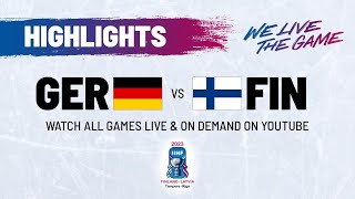 Highlights  Germany vs Finland  2023 IIHFWorlds [upl. by Ivar8]