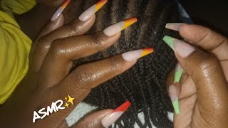 ASMR😴 Nitpicking Cornrowed Scalp Scalp Scratching🥱💤 [upl. by Cyndy42]