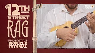 12th Street Rag SpongeBob  Fingerstyle Ukulele Tutorial  TAB [upl. by Anurb]