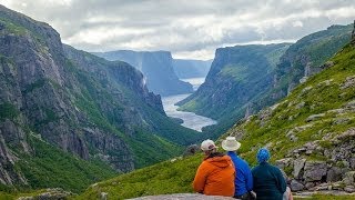 Western Brook Pond Fjord Gros Morne National Park Newfoundland and Labrador [upl. by Adnalay579]