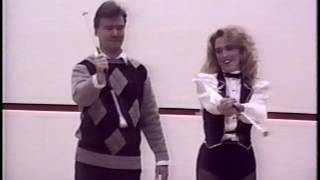 1994 IntInd TV show Miss Duneland Kelly Beyer teaches Bill Landing baton twirling [upl. by Nagirrek]