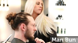 Man Bun  How to make the Famous Celebrity Top Knot  Mens Long Hair [upl. by Cliffes]