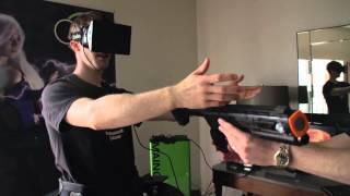 Virtuix Omni amp Oculus Test Drive  Linus amp Slick Virtual Reality Virgins [upl. by Silloh]