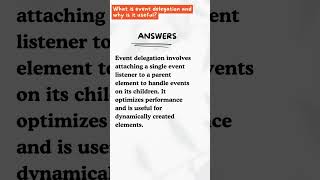 Event Delegation in JavaScript  Explained shorts ytshorts codewithchitra [upl. by Kaleb]