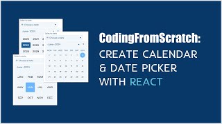 Create Calendar amp Date Picker with React [upl. by Tabshey914]