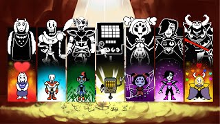 Undertale All Main Boss Battle Themes Pacifist Genocide Final Bosses [upl. by Rol613]