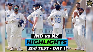 IND🇮🇳 vs NZ🇳🇿 2nd TEST Day 1 Highlights  NZ 259 All Out India 161  Full Match Recap viralvideo [upl. by Enywad]