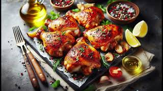 Irresistibly Juicy Baked Chicken Thighs Flavor Explosion Made Easy [upl. by Kcitrap263]