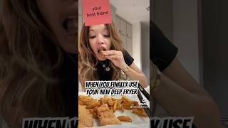 Tried my deep fryer and it’s my new best friend cookingvideo viralvideo viralshorts vlog [upl. by Aihsat121]