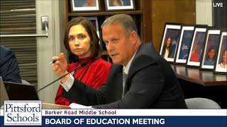 Pittsford Board of Education Meeting  December 12 2023 [upl. by Caundra652]