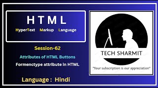 Attributes of HTML Button Tag  formenctype  applicationxwwwformurlencoded and 2 Session62 [upl. by Adnohsar]