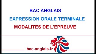 BAC ANGLAIS TERMINALE  EPREUVE D EXPRESSION ORALE [upl. by Auhsot]