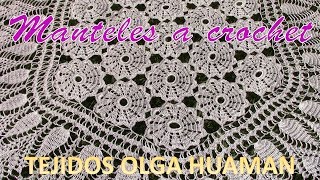 MANTELES TEJIDOS A CROCHET POR TEJIDOS OLGA HUAMAN [upl. by Novia]