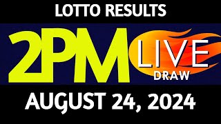 Lotto Result Today 200 pm draw August 24 2024 Saturday PCSO LIVE [upl. by Akinert32]