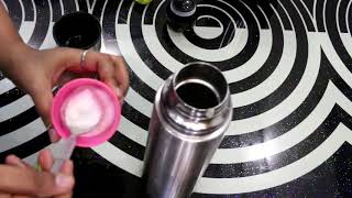 How To Clean Steel Flask From Inside At Home  Easy Ways To Clean Flask  My Home And Kitchen Tips [upl. by Lacefield]