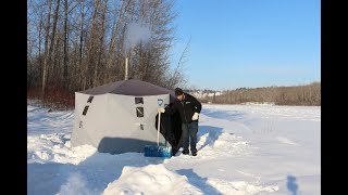 Polar Vortex Winter Camping in 32 Degrees With Wood Stove amp Tent [upl. by Bozovich678]