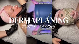 Dermaplaning ASMR Facial  Full Length glow facial ✨ [upl. by Icken]