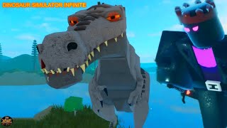 DINOSAUR SIMULATOR INFINITE  BECOMING GIANT ALBINO BARYONYX [upl. by Eltsyek61]