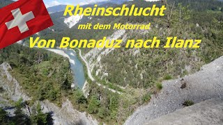 Rheinschlucht mit dem Motorrad Von Bonaduz nach Ilanz Honda ST 1300 Pan European XL 700 Transalp [upl. by Corydon]