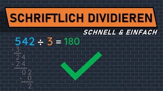 Schriftlich Dividieren mit diesen vier einfachen Schritten [upl. by Luebke]