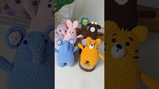 How to sew facial details for the crochet 🐯Forest animal friends  Easy amigurumi for beginner💗 [upl. by Lucias]