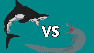 Mosasaurus vs Megalodon  AUTO RPG Anything [upl. by Akcinat]