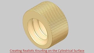 Creating Realistic Knurling on the Cylindrical Surface Autodesk Inventor Tutorial [upl. by Rabush]