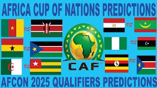 2025 AFRICA CUP OF NATIONS QUALIFYING PREDICTIONS prediction [upl. by Adnyleb]