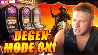 SteveWillDoIt Spins Wildly in a Full Degen Slots Session reaction [upl. by Lynnworth]