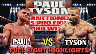 MIKE TYSON VS JAKE PAUL FULL FIGHT HIGHLIGHTS  BOXING HIGHLIGHTS  LIVE [upl. by Klute863]