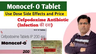 Monocef O 200 Tablet Use Dose Side Effects and Price explained in Hindi  Cefpodoxime [upl. by Anamuj288]