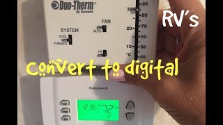 How to RV DuoTherm Analog to Honeywell Digital Thermostat [upl. by Stempien]