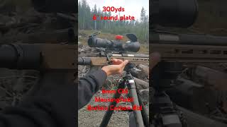 300yds 6quot round plate with 6mm Creedmoor Mousingfield action with barlein carbon bbl [upl. by Trebmal]