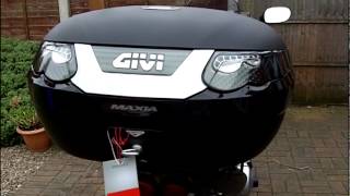 Givi E55 Maxia NT Top Box First Unboxing and Fitt [upl. by Baxter922]