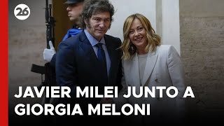 ARGENTINA  Javier MIlei junto a Giorgia Meloni [upl. by Alyahsal]