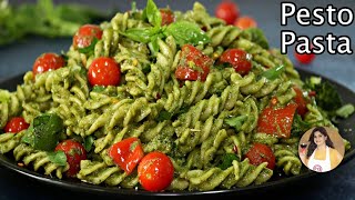 Pasta in Pesto Sauce  How To Make Pesto Pasta  Creamy Pesto Pasta [upl. by Eloci]