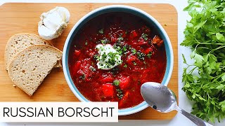 CLASSIC RED BORSCHT  UKRANIAN BORSCH  BEET SOUP БОРЩ [upl. by Eelrebmyk]