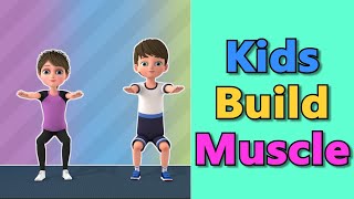 Kids Build Muscle Kids Exercise Daily Kids Workout Get Active at Home [upl. by Inanaup]