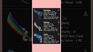 MM2 godly and their values  used by supreme values  roblox mm2roblox capcut mm2gameplay [upl. by Romelle]