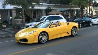 FHD YELLOW TUBI Ferrari F430 Spider accelerations drive by details [upl. by Ellehsat]