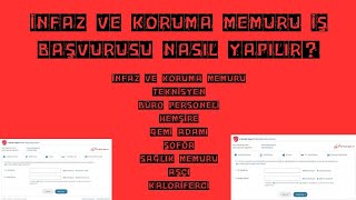 İNFAZ VE KORUMA✅MEMURU İŞ BAŞVURUSU NASIL YAPILIR [upl. by Tracy]