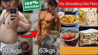 40kg LOST Krish Got Shredded Eating Maggie  Pure Veg 100 Natural  Diet Plan Revealed [upl. by Adriena]