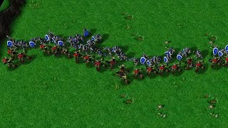 60 FOOTMAN vs 36 GRUNTS WARCRAFT 3 BATTLES [upl. by Itch]