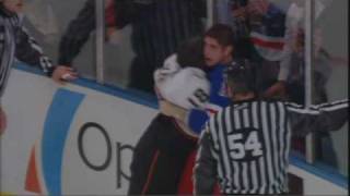 Drew Miller vs Brandon Dubinsky Jan 20 2009 [upl. by Eigram]