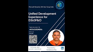 Session D365UGINDIA 41 quotUnified Developer ExperienceDev Configurationquot [upl. by Mcloughlin]