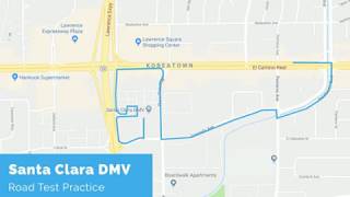 Santa Clara DMV Road Test Route  powered by YoGov [upl. by Sucam]