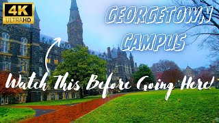 Georgetown University Campus Tour  4K Rainy Walk [upl. by Tamas183]